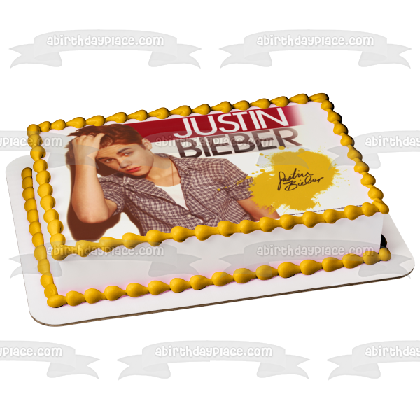 Justin Bieber and His Signature Edible Cake Topper Image ABPID06096 – A ...