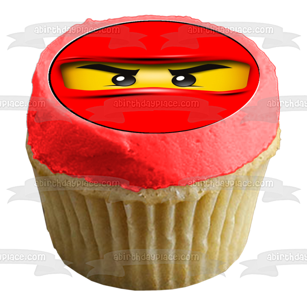 LEGO Ninjago Ninja Masks Faces Edible Cupcake Topper Images ABPID04531