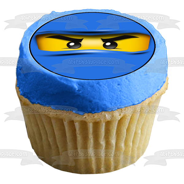 LEGO Ninjago Ninja Masks Faces Edible Cupcake Topper Images ABPID04531