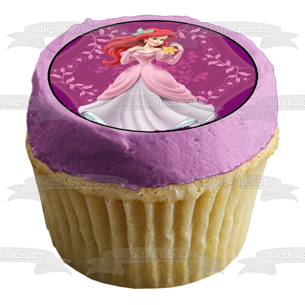 The Little Mermaid Ariel Edible Cupcake Topper Images ABPID04537