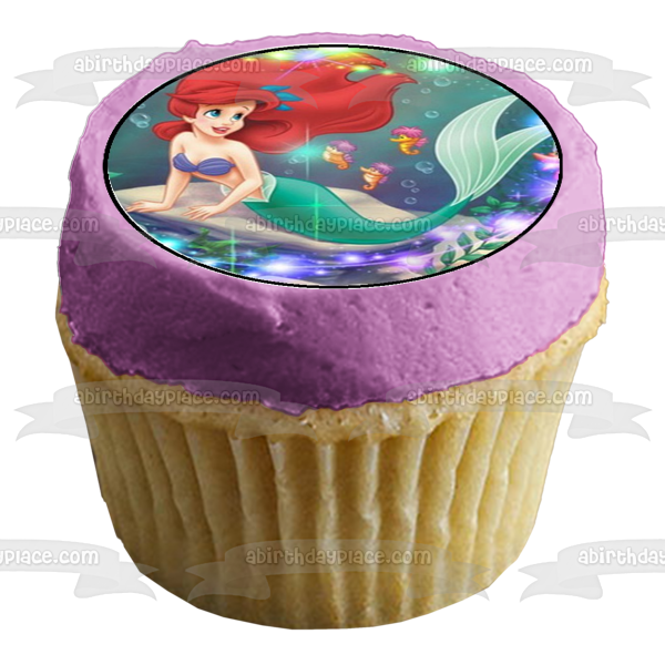 The Little Mermaid Ariel Edible Cupcake Topper Images ABPID04537