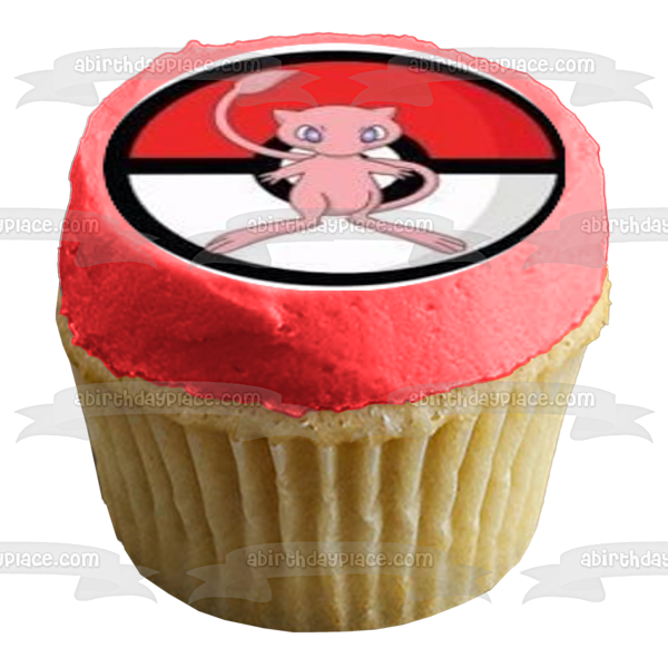 Pokemon Poke Ball's Squirtle Pikachu Snorlax Butterfree Charmander and Psyduck Edible Cupcake Topper Images ABPID04542