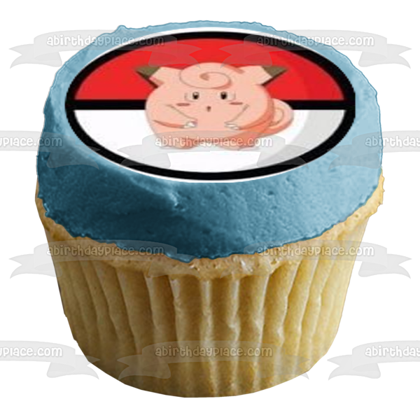 Pokemon Poke Ball's Squirtle Pikachu Snorlax Butterfree Charmander and Psyduck Edible Cupcake Topper Images ABPID04542