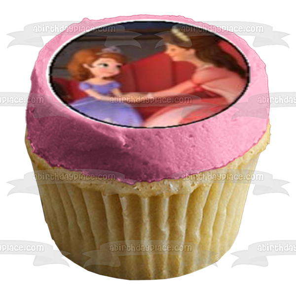 Sofia the First and Queen Miranda Edible Cupcake Topper Images ABPID04553