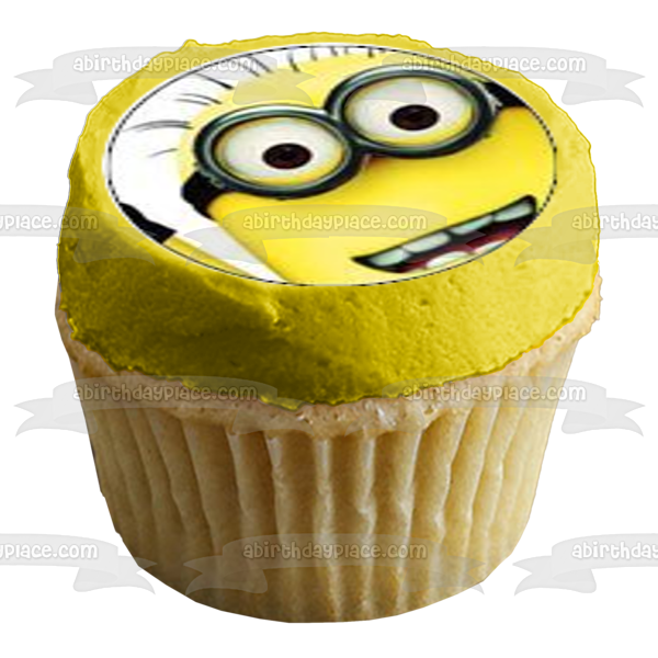 Despicable Me Minions Banana and a Party Noise Maker Imágenes comestibles para cupcakes ABPID04584 