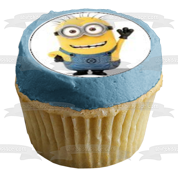 Despicable Me Minions Banana and a Party Noise Maker Imágenes comestibles para cupcakes ABPID04584 