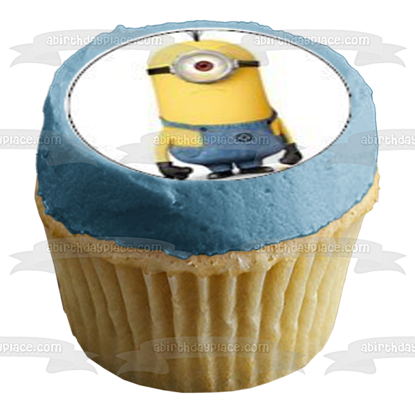 Despicable Me Minions Banana and a Party Noise Maker Imágenes comestibles para cupcakes ABPID04584 