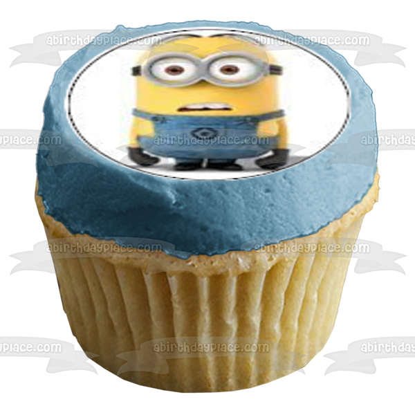 Despicable Me Minions Banana and a Party Noise Maker Imágenes comestibles para cupcakes ABPID04584 