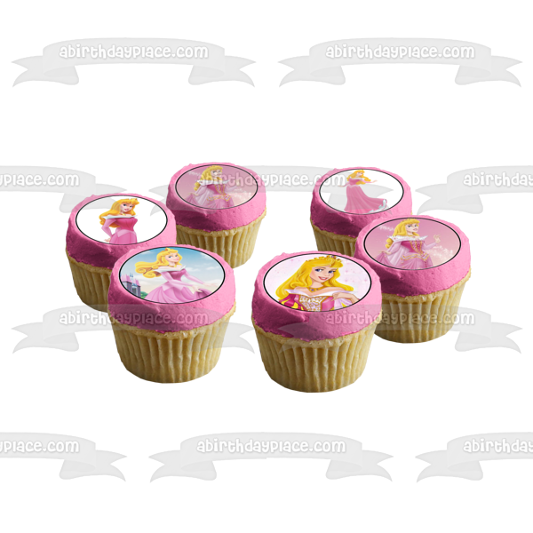 Imágenes comestibles para cupcakes de la princesa Aurora de la Bella Durmiente ABPID04666 