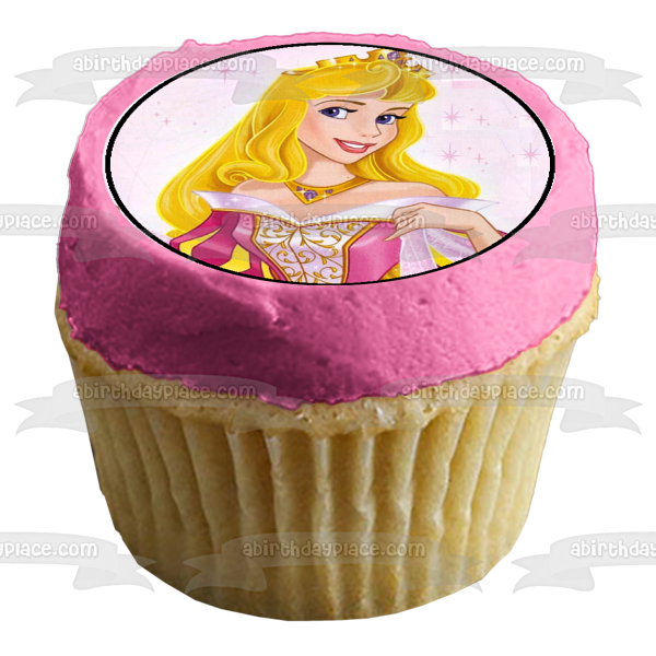 Imágenes comestibles para cupcakes de la princesa Aurora de la Bella Durmiente ABPID04666 