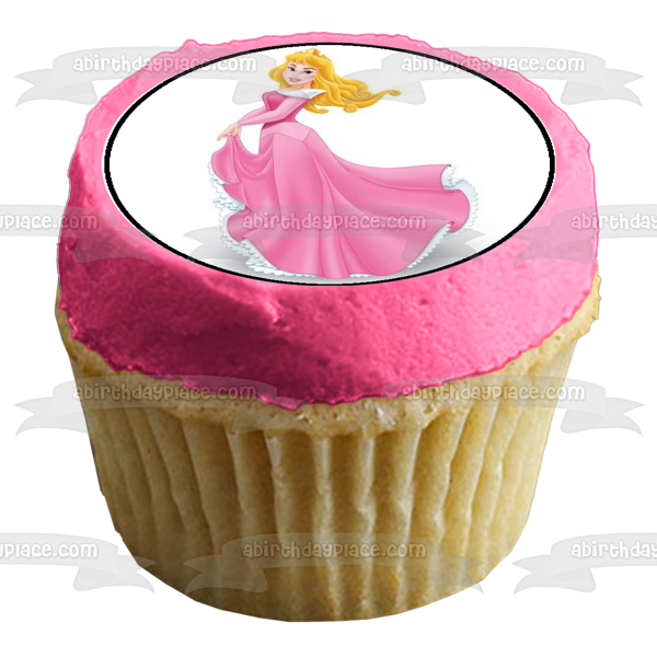 Imágenes comestibles para cupcakes de la princesa Aurora de la Bella Durmiente ABPID04666 