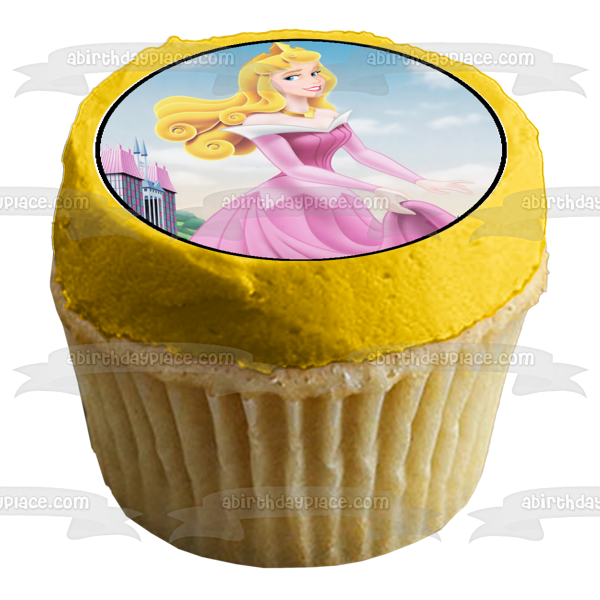 Imágenes comestibles para cupcakes de la princesa Aurora de la Bella Durmiente ABPID04666 