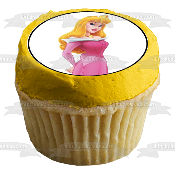 Imágenes comestibles para cupcakes de la princesa Aurora de la Bella Durmiente ABPID04666 