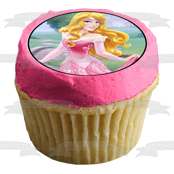 Imágenes comestibles para cupcakes de la princesa Aurora de la Bella Durmiente ABPID04666 