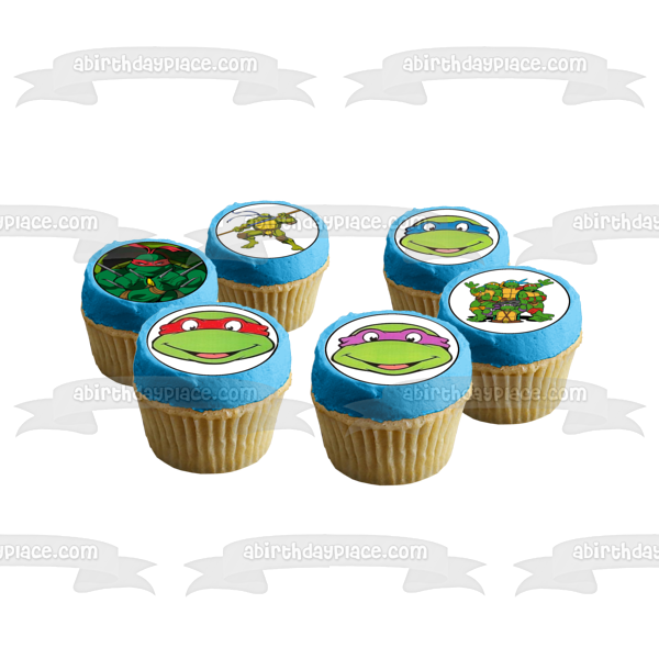 Teenage Mutant Ninja Turtles Tmnt Leonardo Donatello Raphael and Michelangelo Edible Cupcake Topper Images ABPID04695