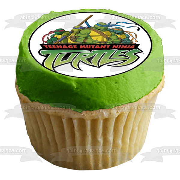 Teenage Mutant Ninja Turtles Tmnt Leonardo Donatello Raphael and Michelangelo Edible Cupcake Topper Images ABPID04695