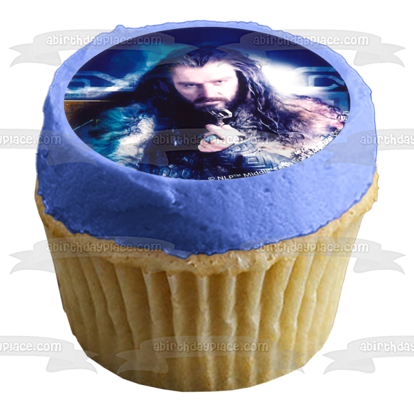 El Hobbit Un viaje inesperado Bilbo Gandalf y Thorin Imágenes comestibles para cupcakes ABPID04789 