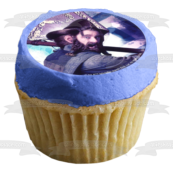 El Hobbit Un viaje inesperado Bilbo Gandalf y Thorin Imágenes comestibles para cupcakes ABPID04789 