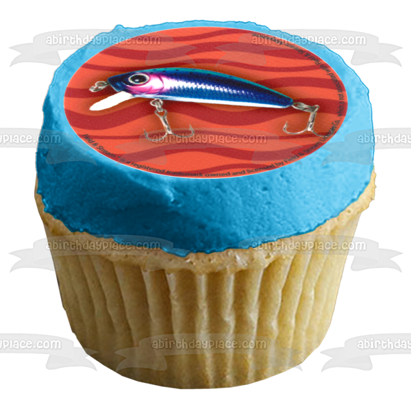 Señuelos de pesca de campo y arroyo Imágenes comestibles para cupcakes ABPID04887 