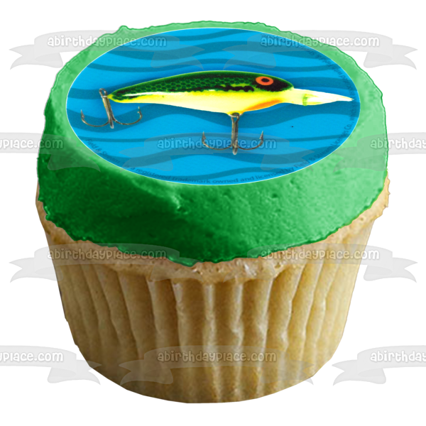 Señuelos de pesca de campo y arroyo Imágenes comestibles para cupcakes ABPID04887 