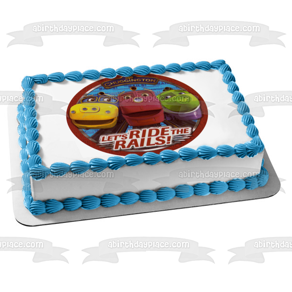 Locomotoras Chuggington Wilson Brewster y Koko Let's Ride the Rails Imagen comestible para decoración de tarta ABPID06215 