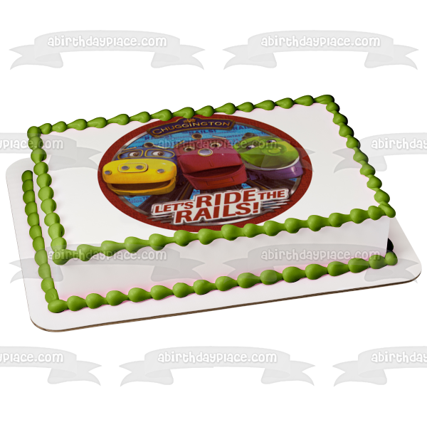 Locomotoras Chuggington Wilson Brewster y Koko Let's Ride the Rails Imagen comestible para decoración de tarta ABPID06215 