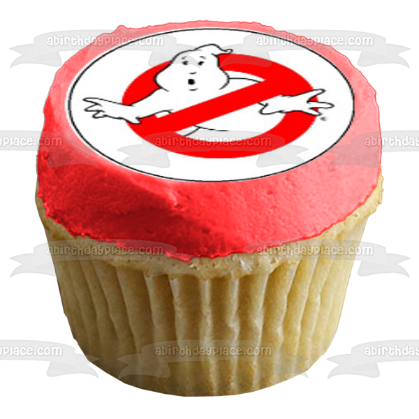 Imágenes de decoración comestible para cupcakes con el logotipo de los Cazafantasmas Slimer Stay Puft Marshmallow Man ABPID04961 