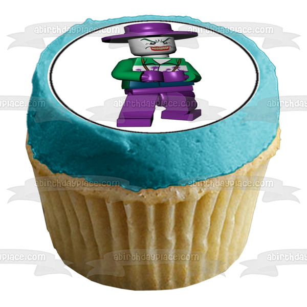 LEGO Batman Logo The Joker Batman and Robin Edible Cupcake Topper Images ABPID05004