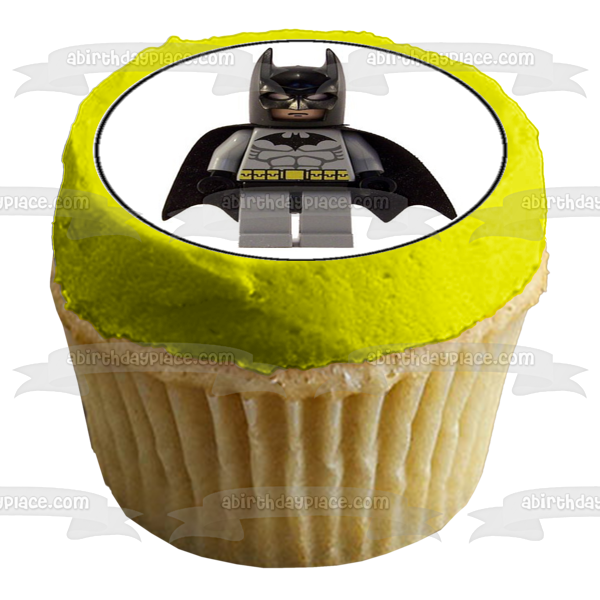 LEGO Batman Logo The Joker Batman and Robin Edible Cupcake Topper Images ABPID05004