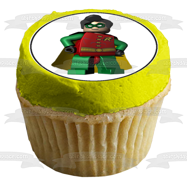 LEGO Batman Logo The Joker Batman and Robin Edible Cupcake Topper Images ABPID05004