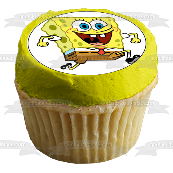 SpongeBob SquarePants Crabby Patty Glasses Edible Cupcake Topper Images ABPID05052