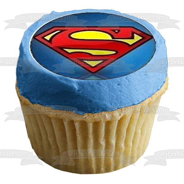 Superhero Logos Superman Captain America and the Flash Edible Cupcake Topper Images ABPID05197