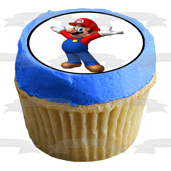 Super Mario Sonic the Hedgehog Edible Cupcake Topper Images ABPID05108