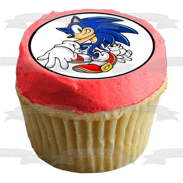 Super Mario Sonic the Hedgehog Edible Cupcake Topper Images ABPID05108