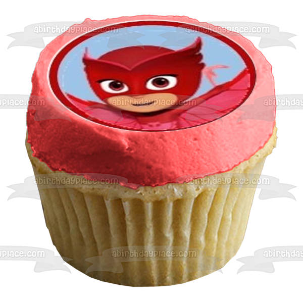 Pj Masks Hero Cat Boy Gekko and Owlette Edible Cupcake Topper Images ABPID05159