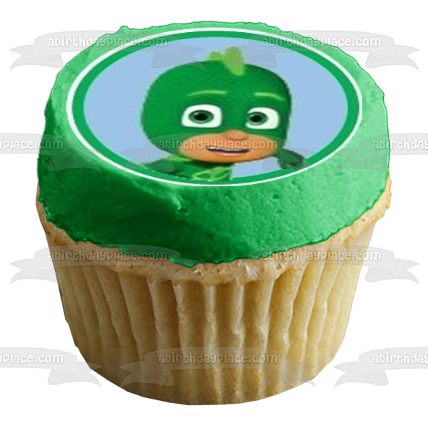 Pj Masks Hero Cat Boy Gekko and Owlette Edible Cupcake Topper Images ABPID05159