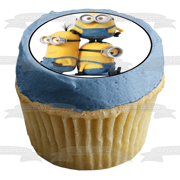 Minions Despicable Me Carl Jerry Mel y El Macho Imágenes comestibles para cupcakes ABPID05226 