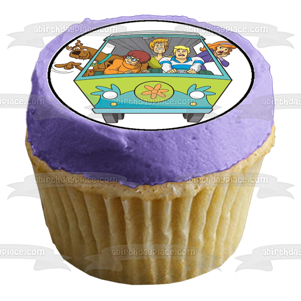 Scooby Doo Shaggy Velma Fred Daphne and Their Van Edible Cupcake Topper Images ABPID05347