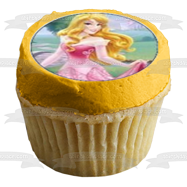 Sleeping Beauty Princess Aurora Edible Cupcake Topper Images ABPID05380