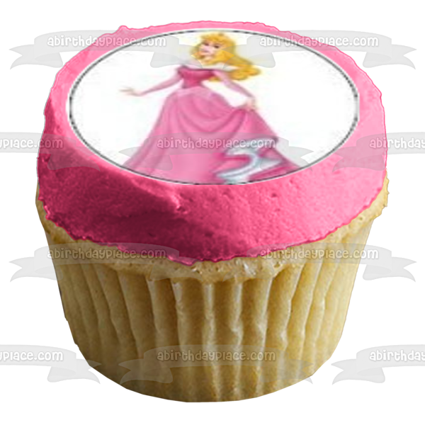 Sleeping Beauty Princess Aurora Edible Cupcake Topper Images ABPID05380