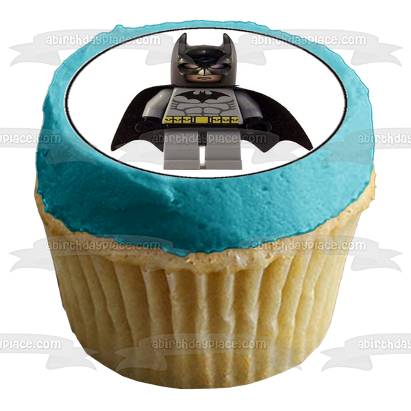 Imágenes de decoración comestible para cupcakes con el logotipo de LEGO Batman, el Joker y Robin, ABPID05400 