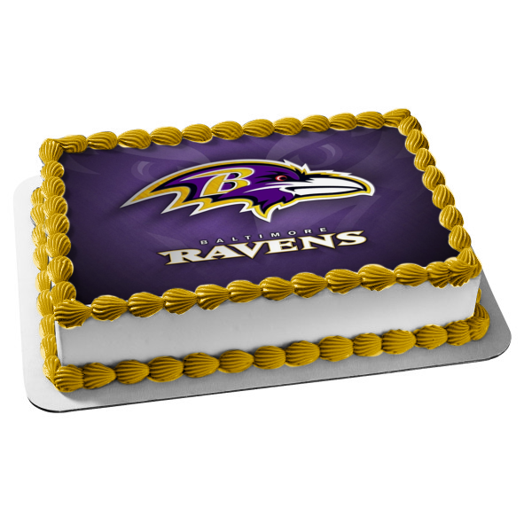 Imagen comestible para tarta con logotipo de los Baltimore Ravens de la NFL ABPID06240 