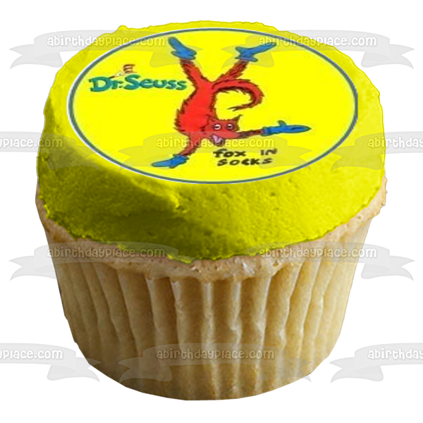 Dr. Seuss Green Eggs and Ham Hats Off Edible Cupcake Topper Images ABPID05514