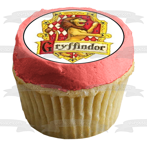 Harry Potter Crests Gryffindor Hufflepuff Emblem Ravenclaw and Slytherin Edible Cupcake Topper Images ABPID05517