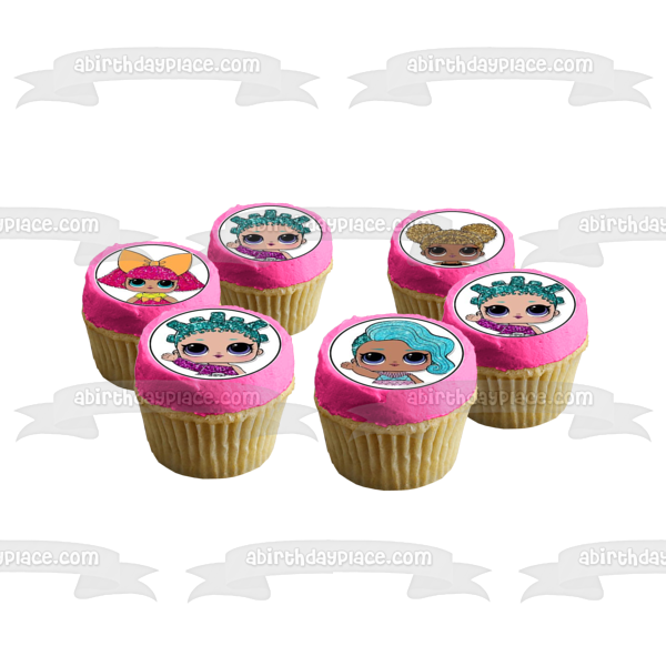 JAJAJA. Sorpresa Abeja Reina Splash Queen Glitter y Glitter Queen Imágenes comestibles para cupcakes ABPID05748 