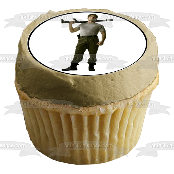 The Walking Dead Logo Daryl Leon Glenn and Carl Edible Cupcake Topper Images ABPID05808