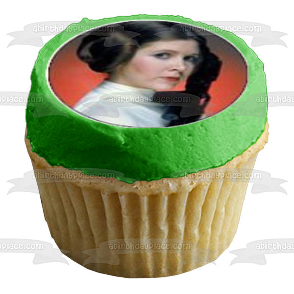 Logotipo clásico de Star Wars Luke Skywalker Chewbaca Princesa Leia Darth Vader Sables de luz y Yoda Imágenes comestibles para cupcakes ABPID05688 