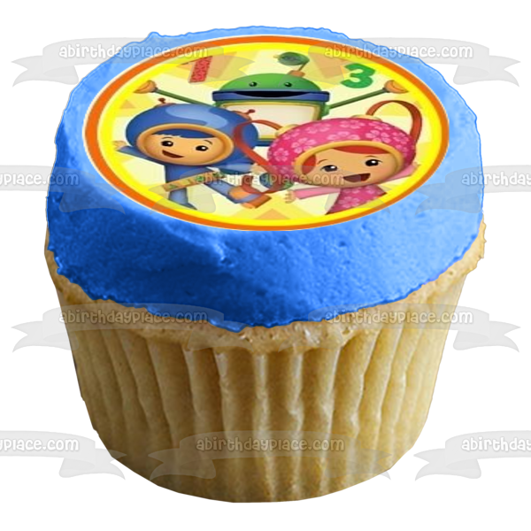 Team Umizoomi Milli Bot and Geo Edible Cupcake Topper Images ABPID05810