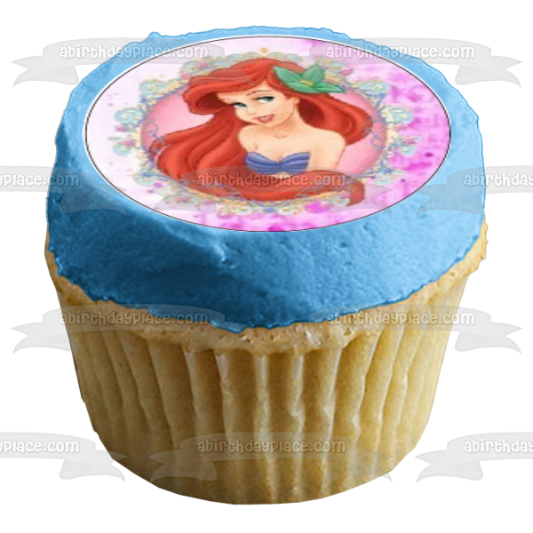 Princesses Cinderella Belle Ariel Snow White Jasmine and Aurora Edible Cupcake Topper Images ABPID05697