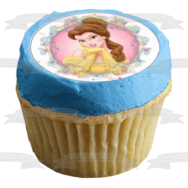 Princesses Cinderella Belle Ariel Snow White Jasmine and Aurora Edible Cupcake Topper Images ABPID05697